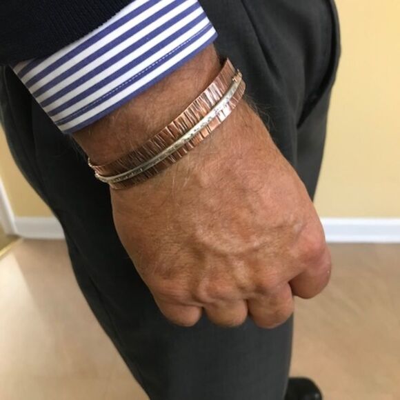 Mens Copper and Sterling Cuff, NWT - Picture 2 of 4